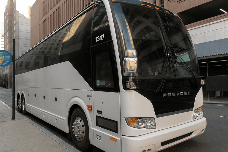 a Charter Bus Rental Clinton coach bus