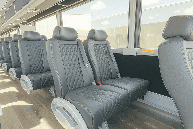 interior of Charter Bus Rental Clinton charter bus